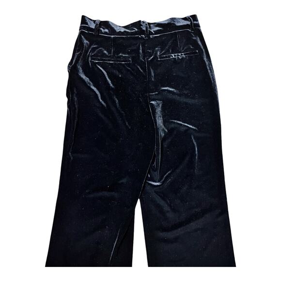 Dress Velvet Pants JASMINE & JULIANA Straight Leg Black High Rise Pockets 6 EUC - Picture 7 of 9